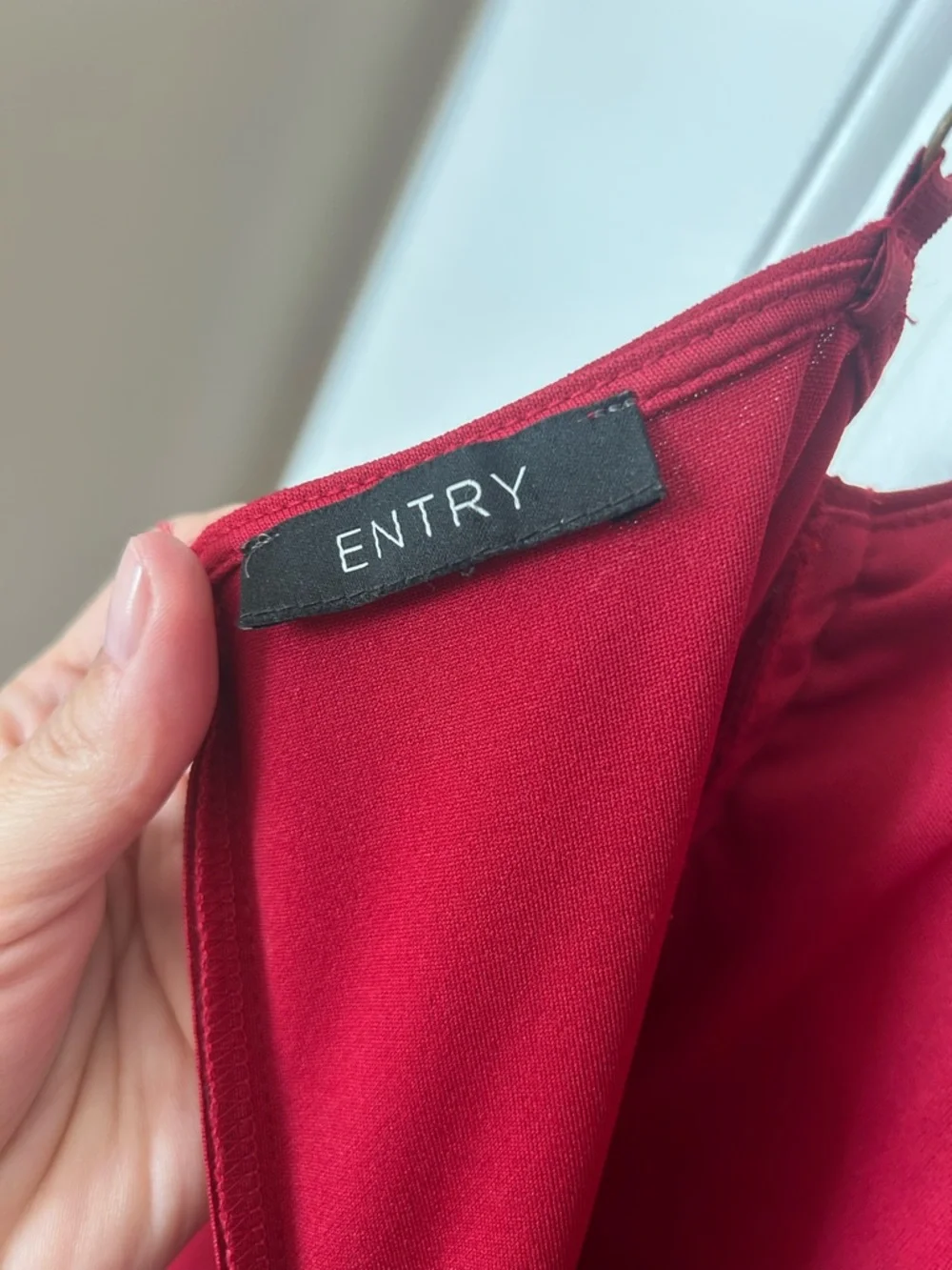 Entry Red One-Shoulder Ruffle Maxi Dress - Picture 3 of 3